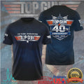Top Gun 40th Anniversary 1986 2026 “The Need For Speed” Logo 3D Printed Apparel T Shirt - Limotees LLC