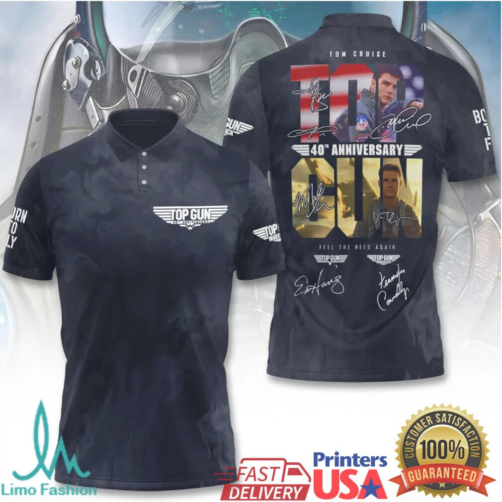 Top Gun 40th Anniversary Maverick Signature Series 3D Graphic T Shirt - Limotees LLC