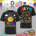 Toronto Blue Jays MLB Autism Awareness It's Ok To Be Different T Shirt - Limotees LLC