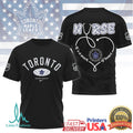 Toronto Maple Leafs Nursing T Shirt NHL National Nurse Day Heart Stethoscope T Shirt - Limotees LLC
