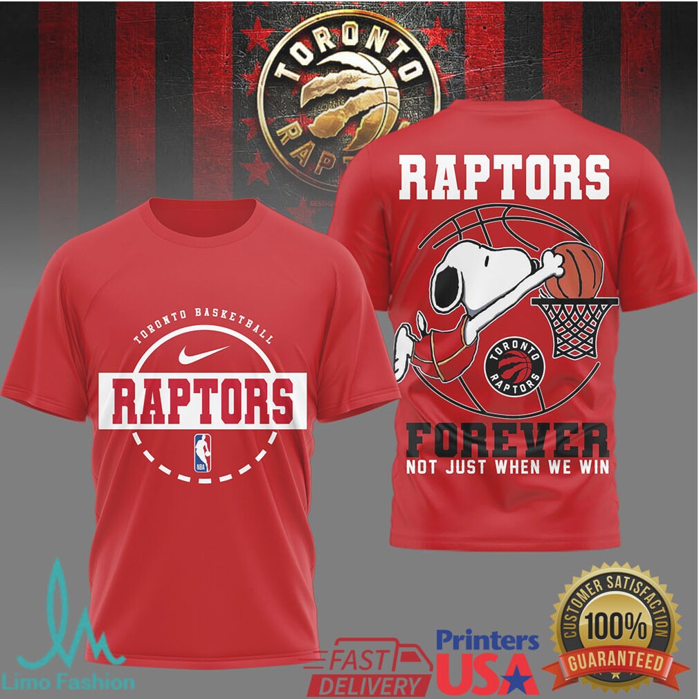 Toronto Raptors Snoopy Basketball Forever Loyalty Graphic T Shirt - Limotees LLC