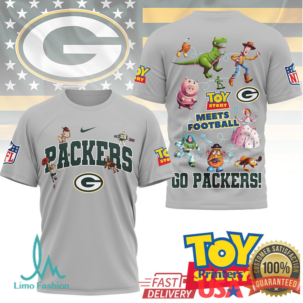 Toy Story Meets Football Green Bay Packers Custom Graphic T Shirt