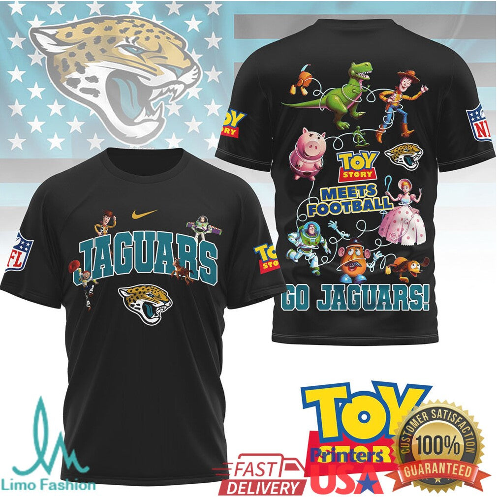 Toy Story Meets Football Jacksonville Jaguars Custom Graphic T Shirt - Limotees LLC