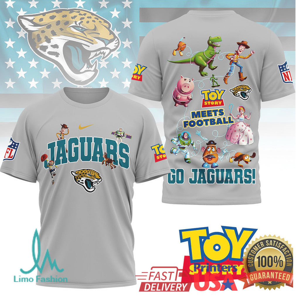 Toy Story Meets Football Jacksonville Jaguars Custom Graphic T Shirt - Limotees LLC
