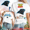 Toy Story x Carolina Panthers Custom NFL T Shirt Disney Pixar Football Merch - Limotees LLC