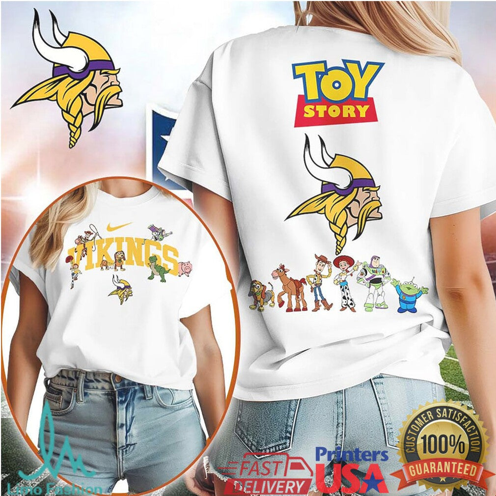 Toy Story x Minnesota Vikings NFL T Shirt Custom Name Disney Fan Gear
