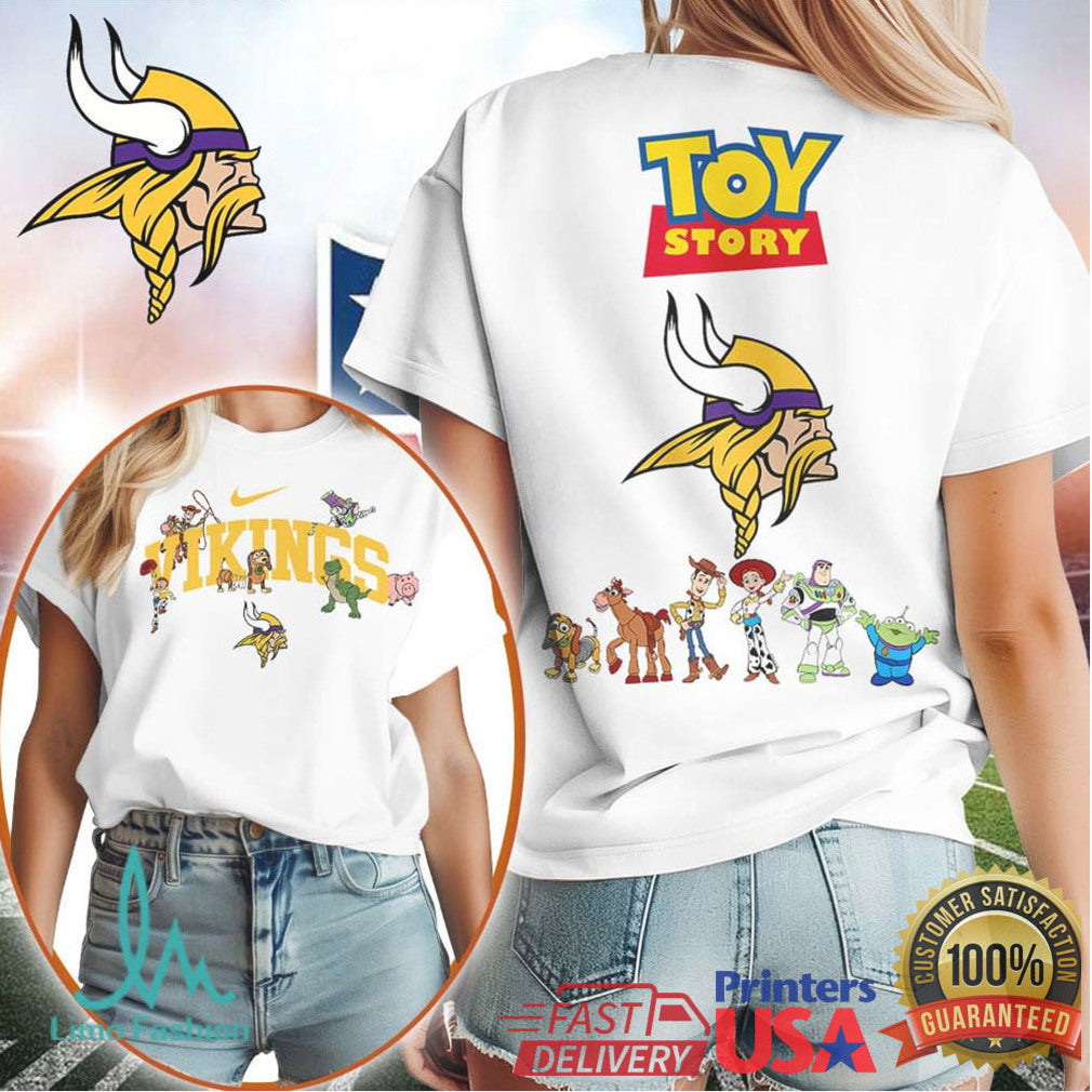 Toy Story x Minnesota Vikings NFL T Shirt Custom Name Disney Fan Gear