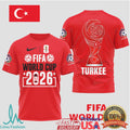 Turkey (Türkiye) FIFA World Cup 2026 Fan T Shirt Crescent Stars Football Gear - Limotees LLC