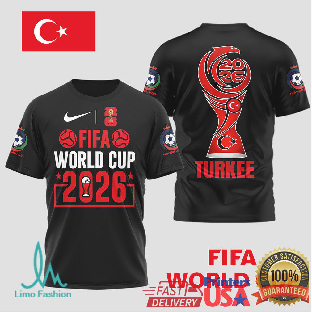 Turkey (Türkiye) FIFA World Cup 2026 Fan T Shirt Crescent Stars Football Gear - Limotees LLC