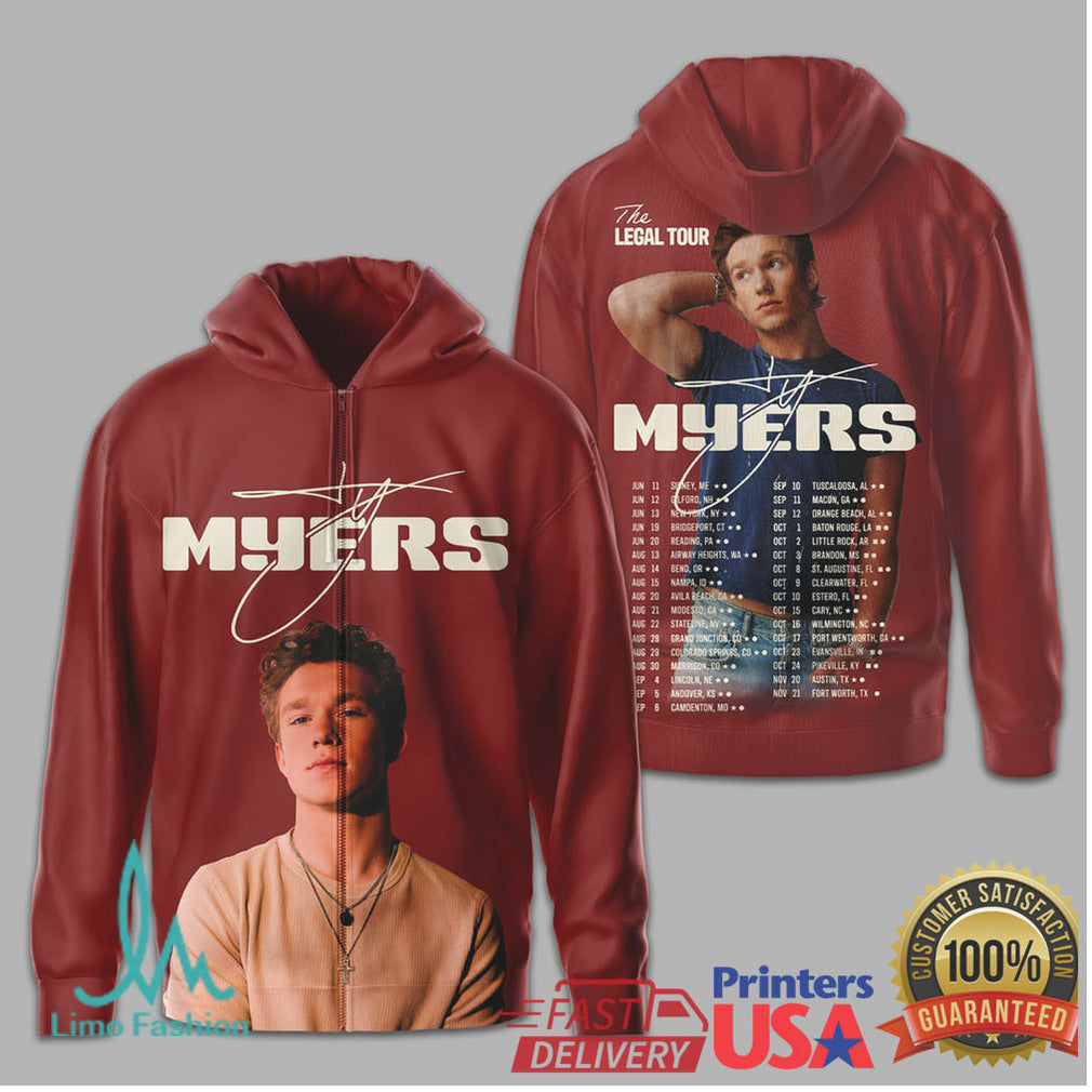 Ty Myers The Legal Tour Country Music Concert Graphic Apparel T Shirt - Limotees LLC