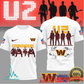 U2 Band x Washington Commanders NFL Vintage Signatures T Shirt - Limotees LLC