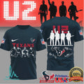 U2 x Houston Texans NFL Fan Tribute T Shirt Band & Team Mashup - Limotees LLC