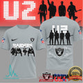 U2 x Las Vegas Raiders NFL Fan Tribute T Shirt Band & Team Mashup - Limotees LLC