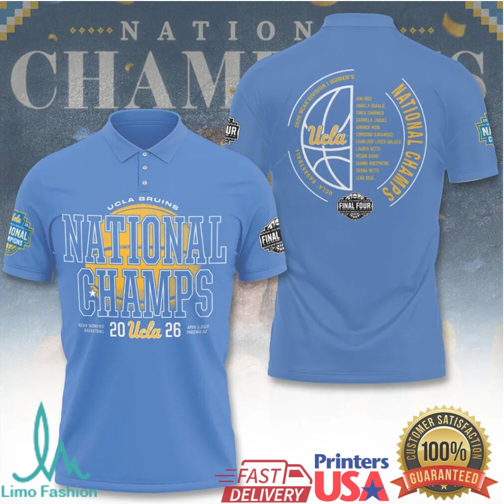 UCLA Bruins 2026 NCAA Women's Basketball National Champions Blue Final Four Fans Victory T Shirt - Limotees LLC
