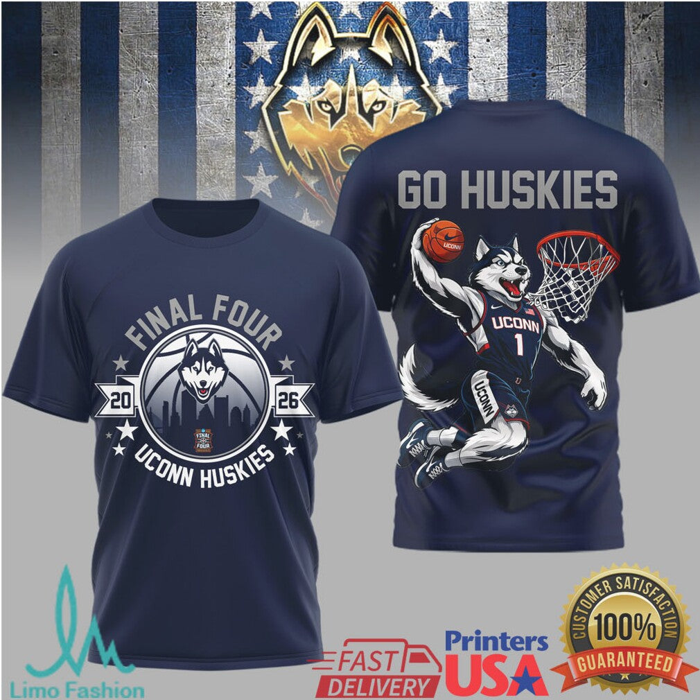 UConn Huskies 2026 Final Four Basketball Go Huskies T Shirt - Limotees LLC