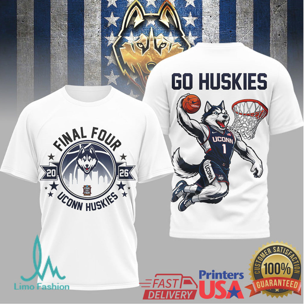 UConn Huskies 2026 Final Four Basketball Go Huskies T Shirt - Limotees LLC