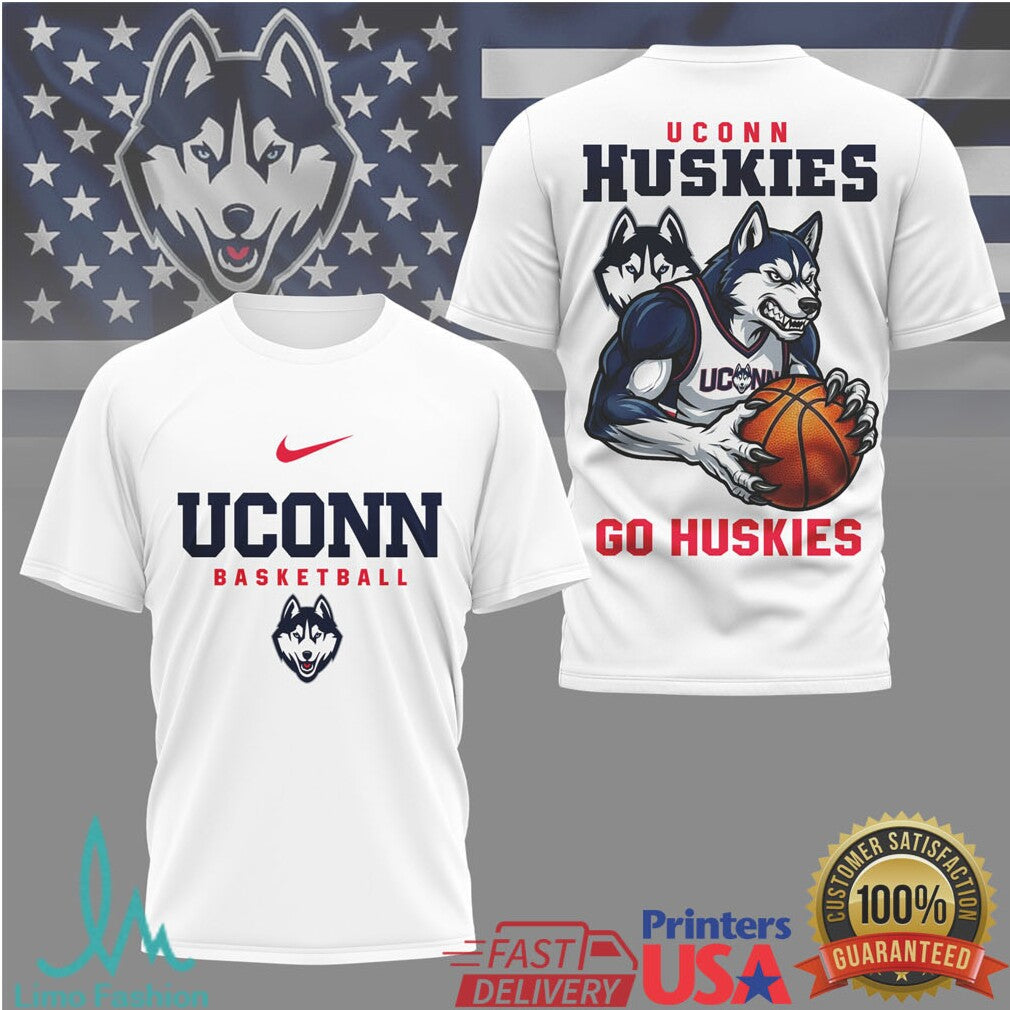 UConn Huskies Basketball Mascot Graphic Performance Shirt - Limotees LLC