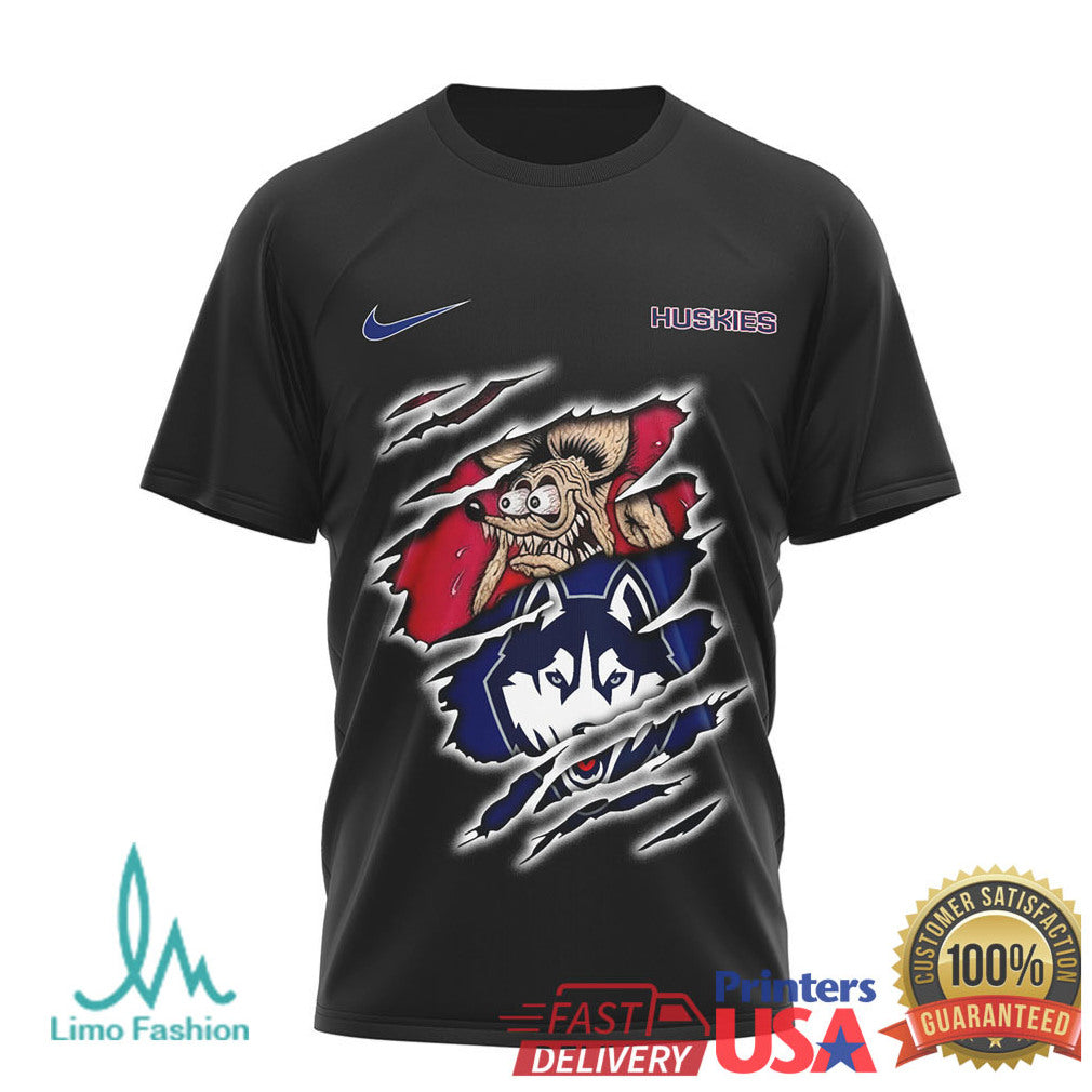 UConn Huskies Built To Play Not To Bow Monster Style T Shirt - Limotees LLC