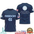 UNC Tar Heels North Carolina Freedom American Flag NCAA Fan T Shirt - Limotees LLC