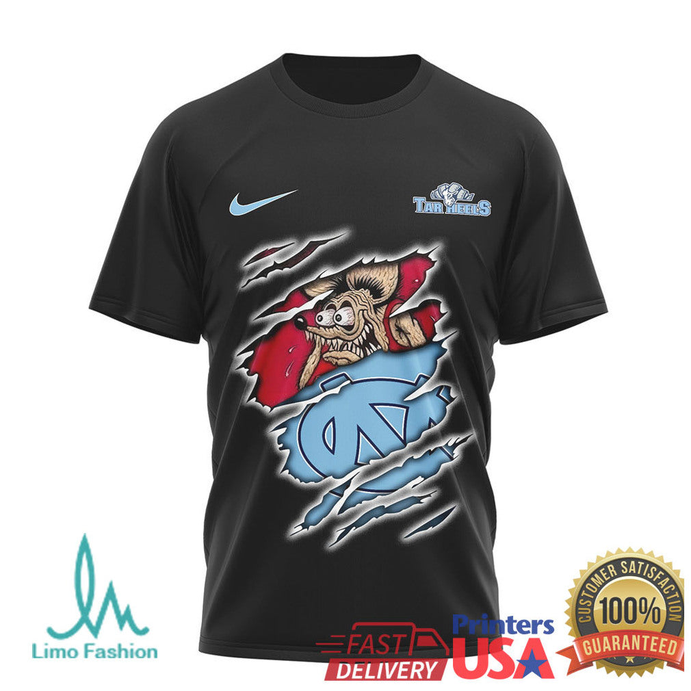 UNC Tar Heels North Carolina Rat Fink Sports T Shirt - Limotees LLC