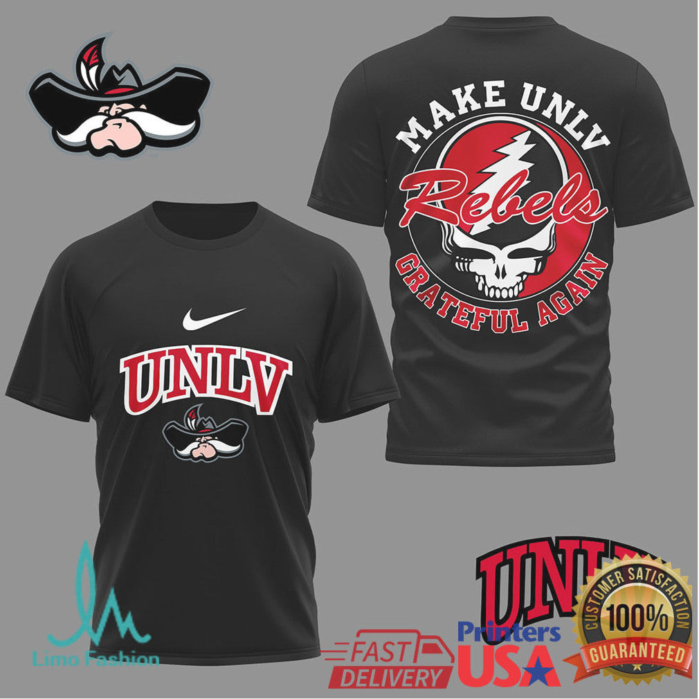 UNLV Rebels Grateful Dead Steal Your Face Mashup Graphic T Shirt - Limotees LLC