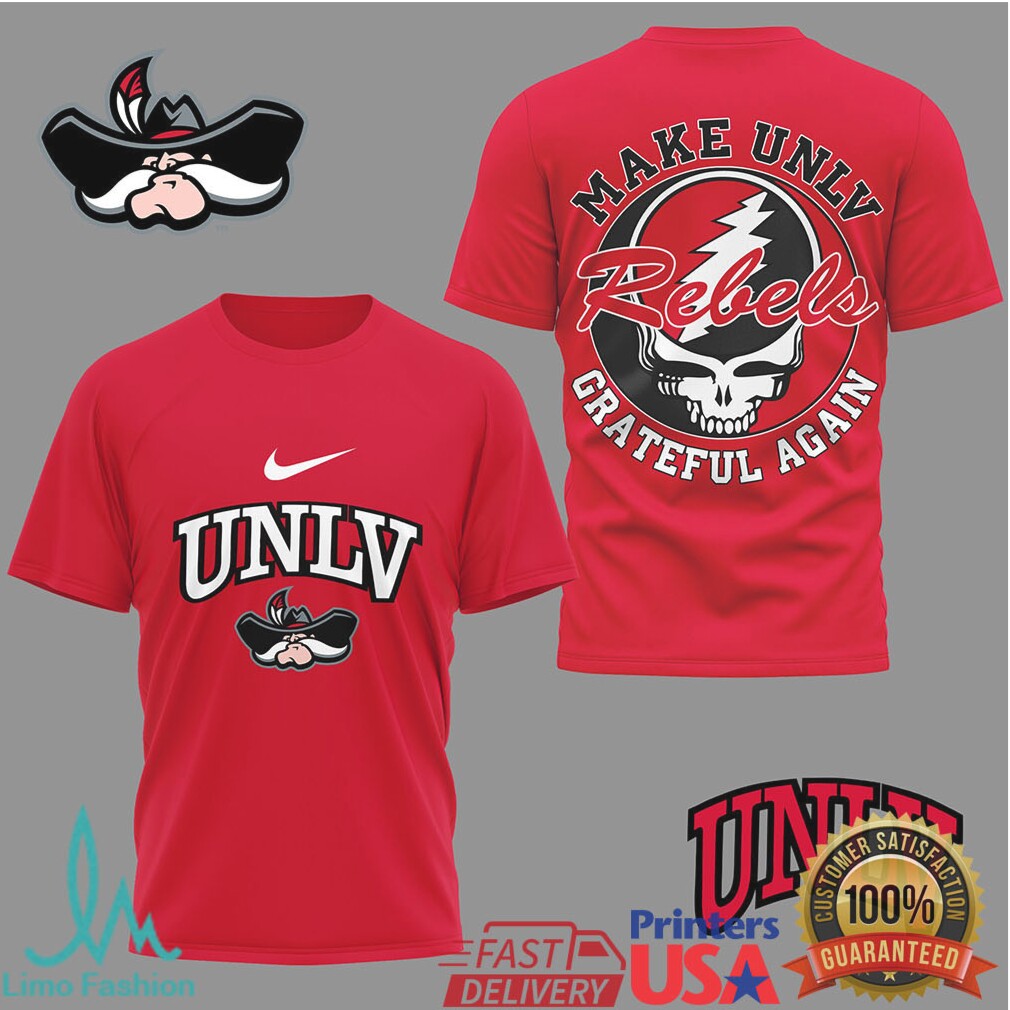 UNLV Rebels Grateful Dead Steal Your Face Mashup Graphic T Shirt - Limotees LLC