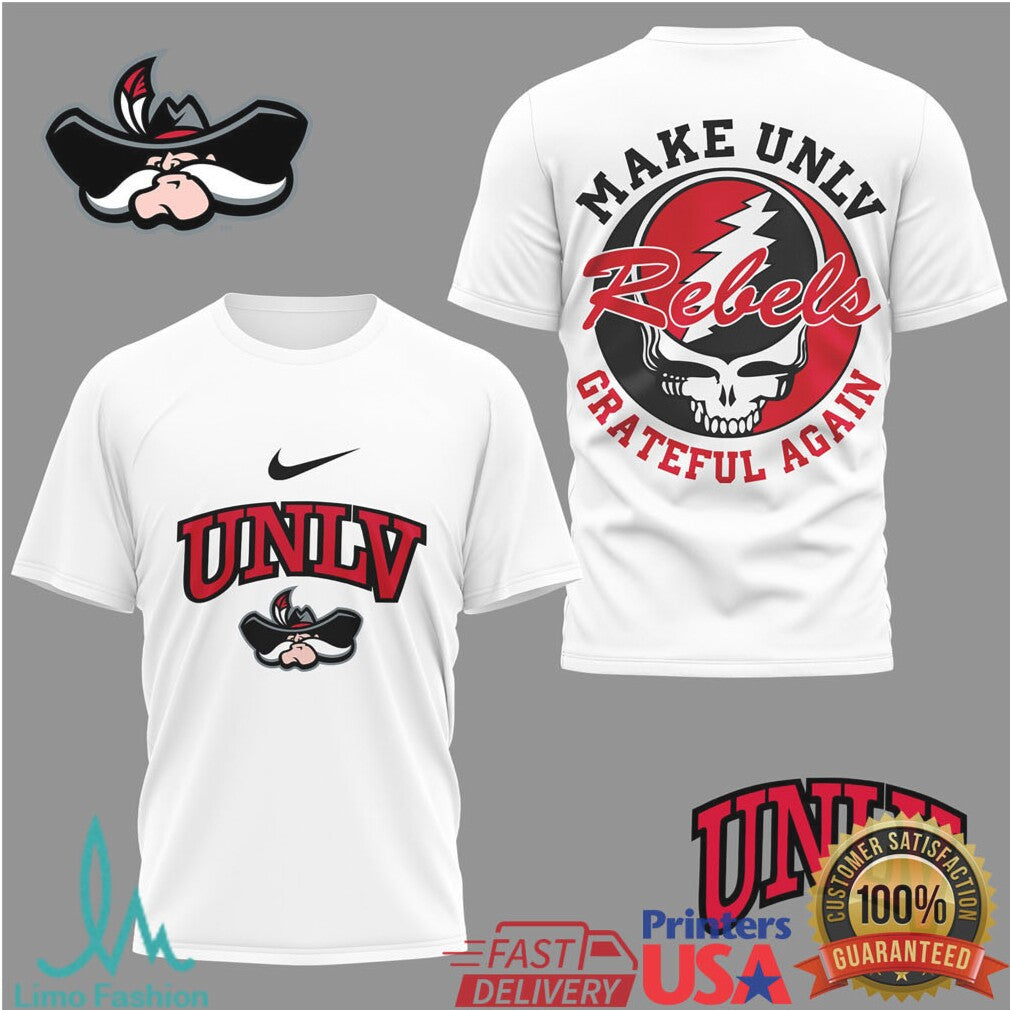 UNLV Rebels Grateful Dead Steal Your Face Mashup Graphic T Shirt - Limotees LLC