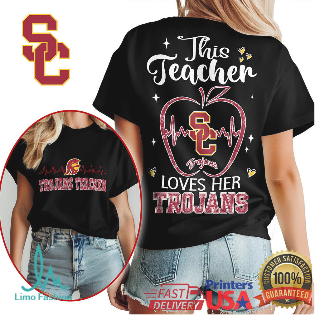 USC Trojans This Teacher Loves Her Trojans T Shirt - Limotees LLC