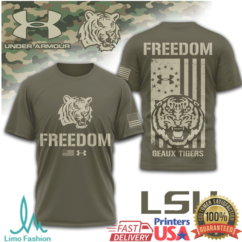 Under Armour LSU Tigers Freedom Military Olive T Shirt - Limotees LLC