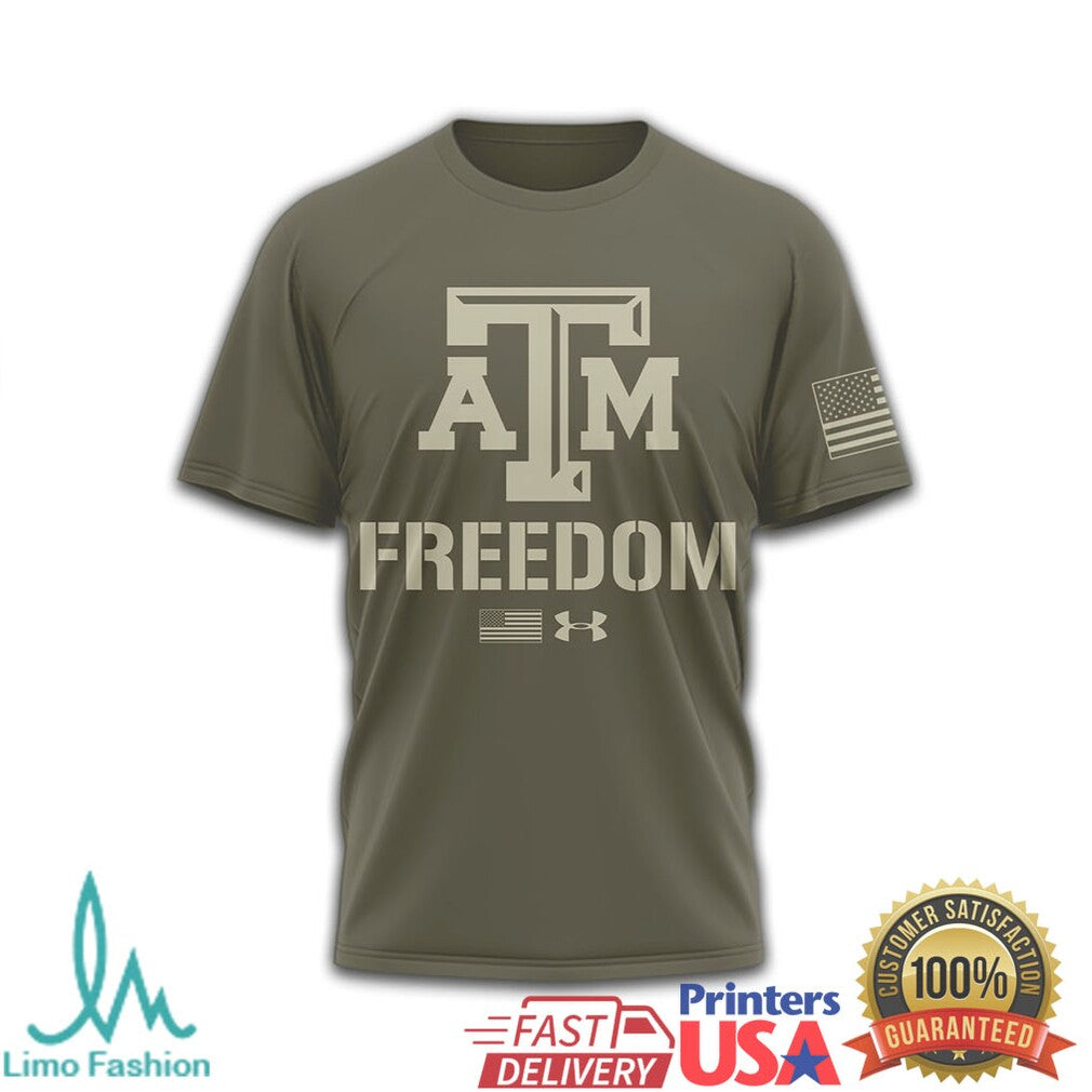 Under Armour Texas A&M Aggies Freedom Military Olive T Shirt - Limotees LLC