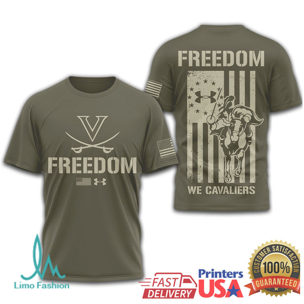 Under Armour Virginia Cavaliers Freedom Military Olive T Shirt - Limotees LLC