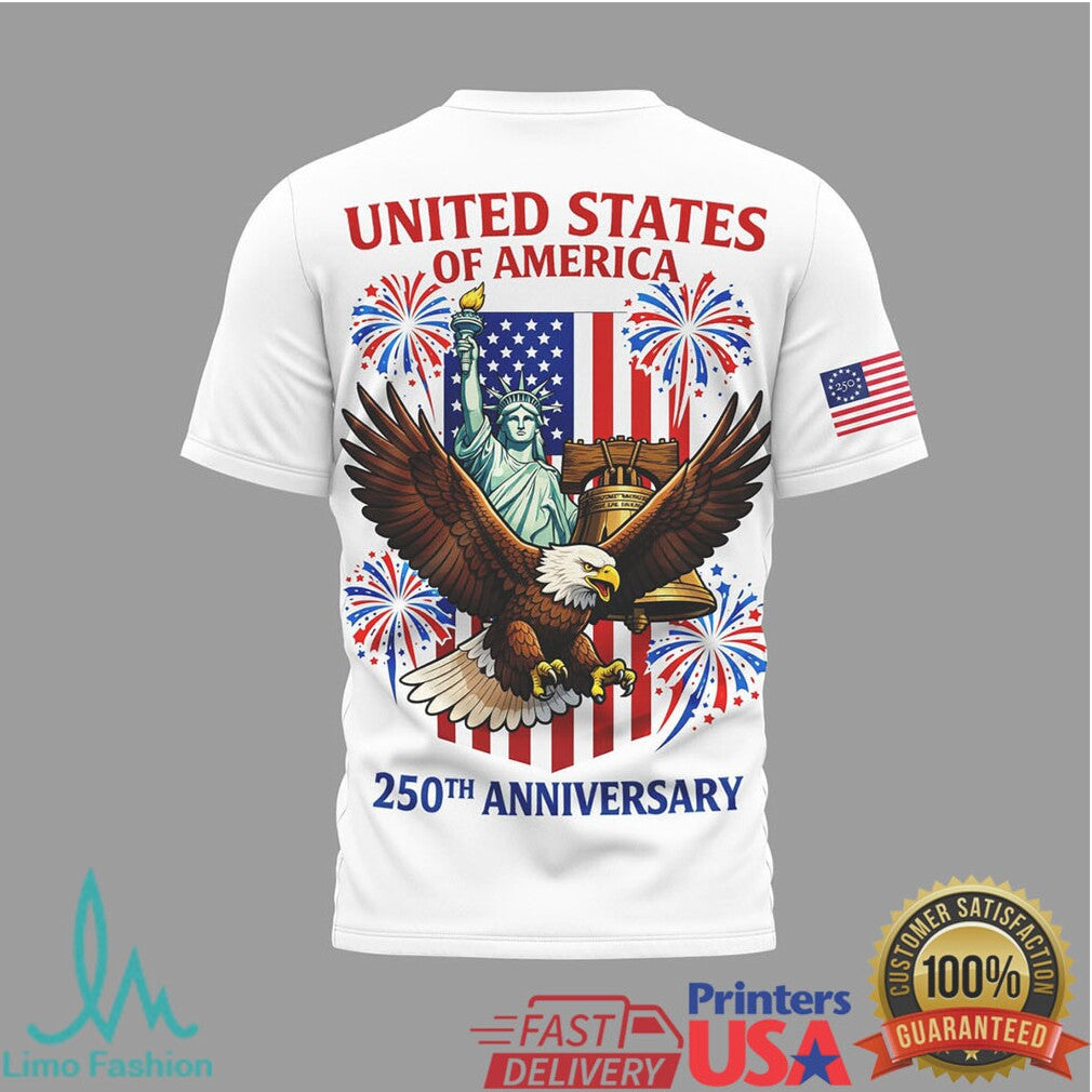United States 250th Anniversary 1776 2026 Eagle & Liberty T Shirt - Limotees LLC