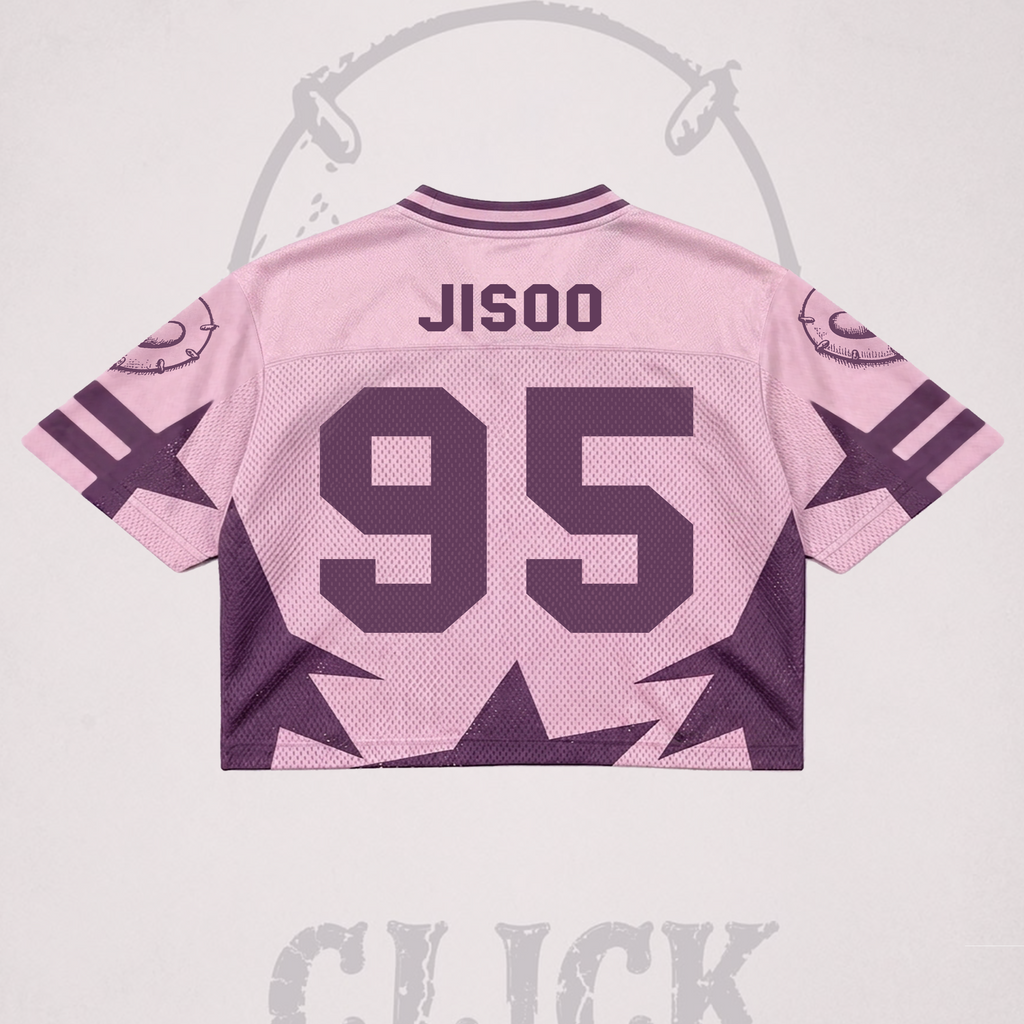Chic Jisoo Click Album Mixed Mesh Jersey BLACKPINK Fan Gift for Blink
