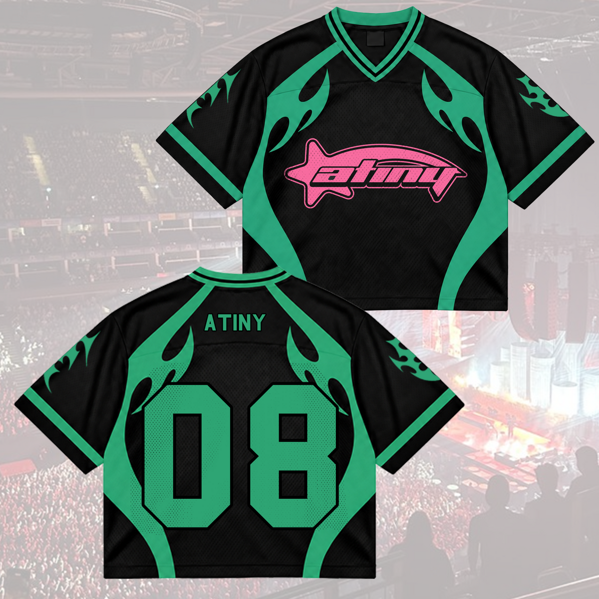 Electric BAD Bad Tinys Club All Members Cyber Grunge Mixed Mesh Jersey For Atiny