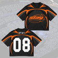 Bold Stay Run It Sporty Tribal Wave Mixed Mesh Jersey Gift for Fans
