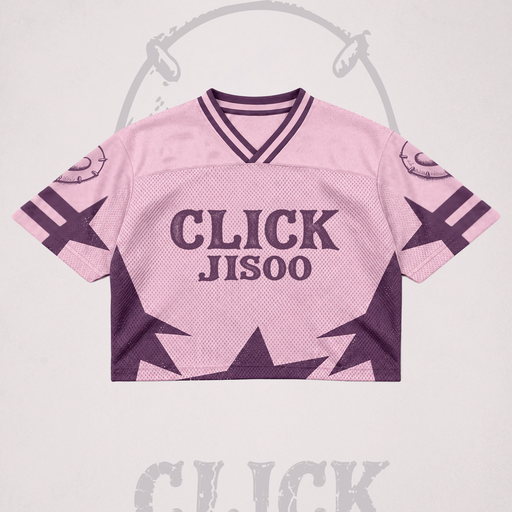 Chic Jisoo Click Album Mixed Mesh Jersey BLACKPINK Fan Gift for Blink