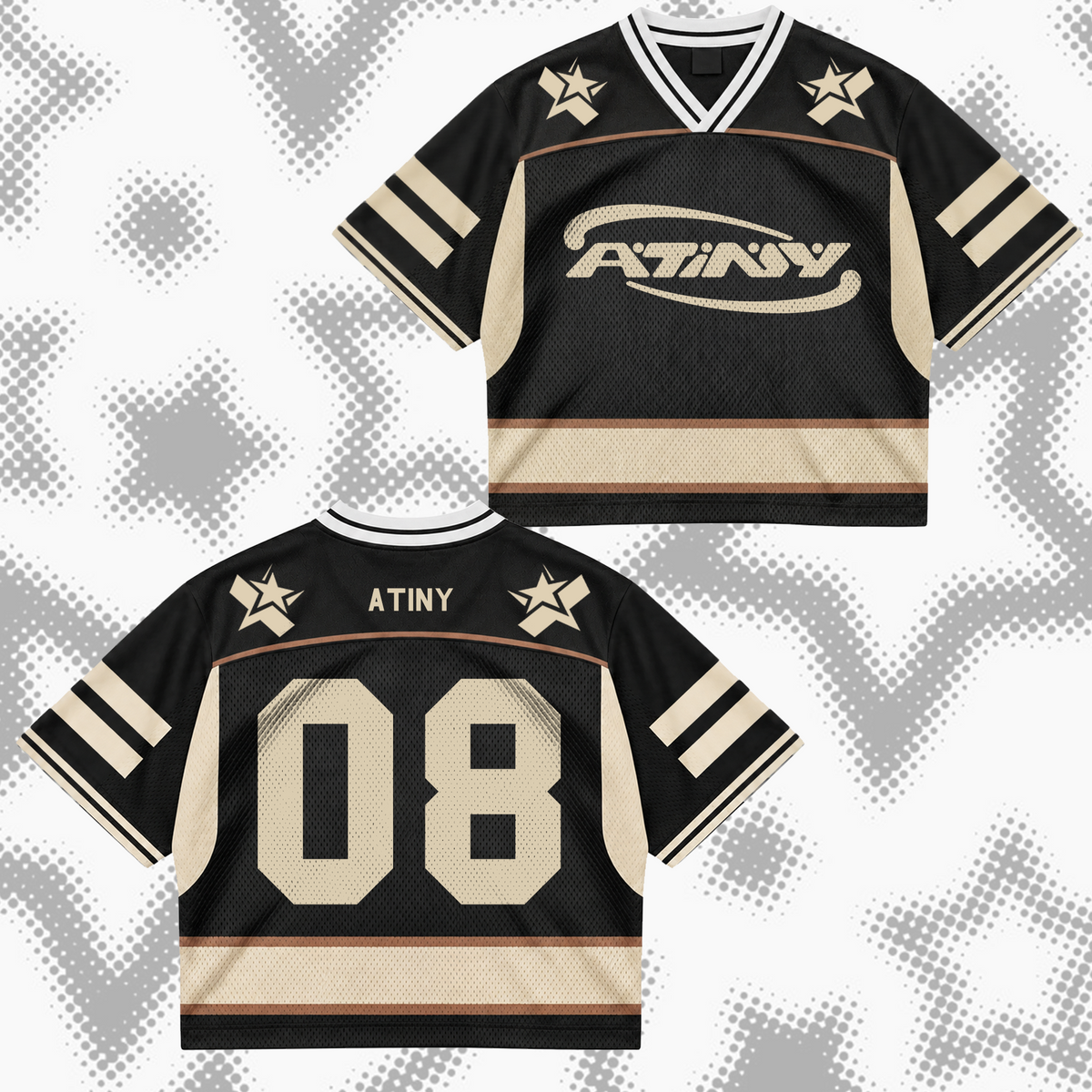 Powerful Bad Tinys Club All Members Cyber Grunge Mixed Mesh Jersey For Atiny