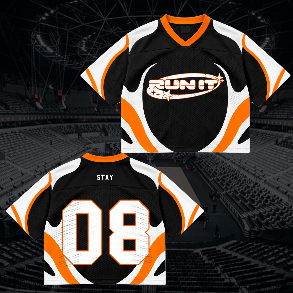 Explosive Run It S.K.Z Club All Members Sporty Mixed Mesh Jersey For Stay