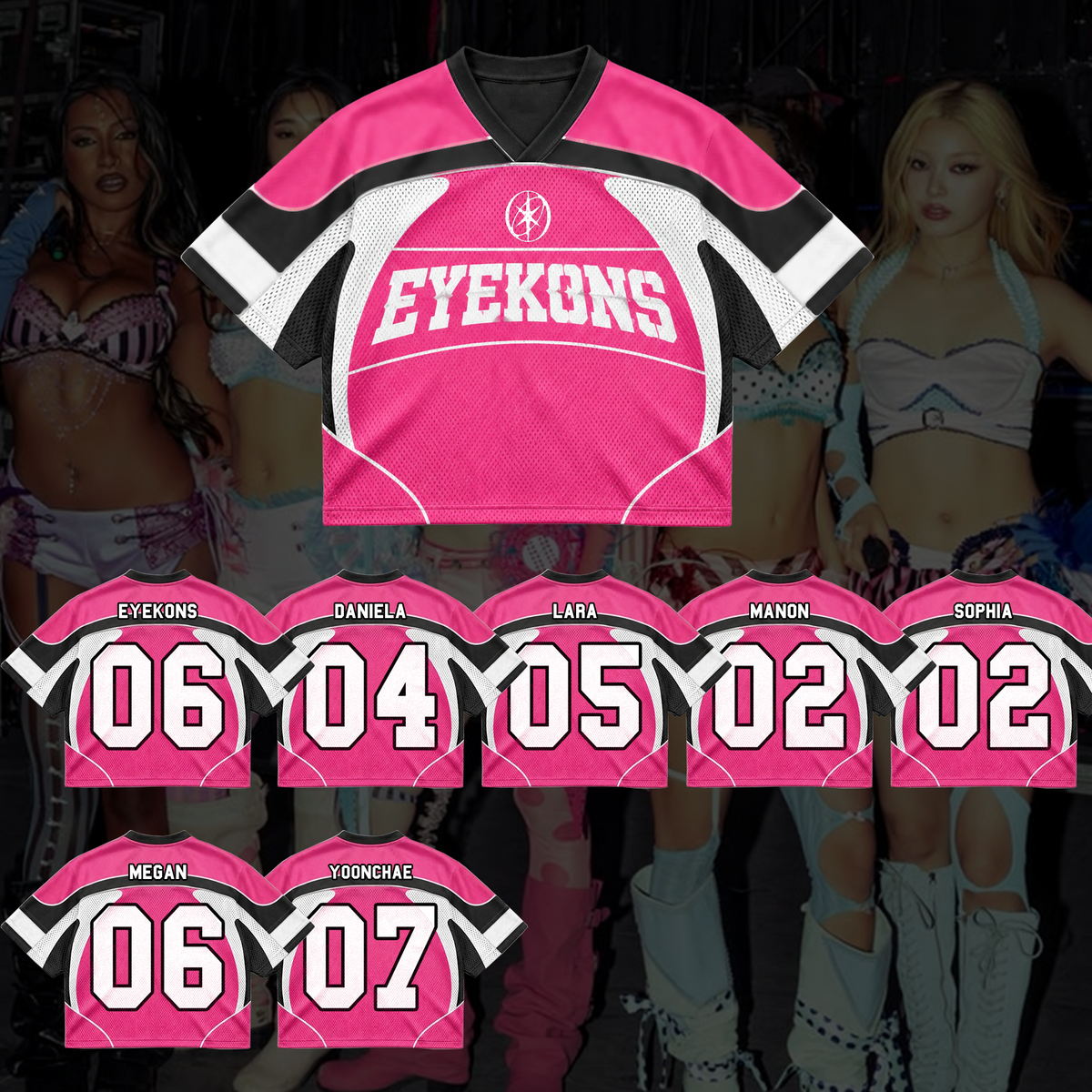 Pinky Eyekons The Wildworld Tour Pastel Sporty Mixed Mesh Jersey Fanmerch
