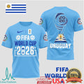 Uruguay FIFA World Cup 2026 Graphic T Shirt La Celeste Football Fan Gear - Limotees LLC