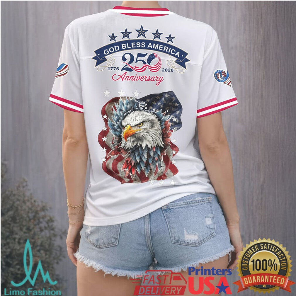 Usa 250Th Anniversary Eagle Patriotic Jersey - Limotees LLC
