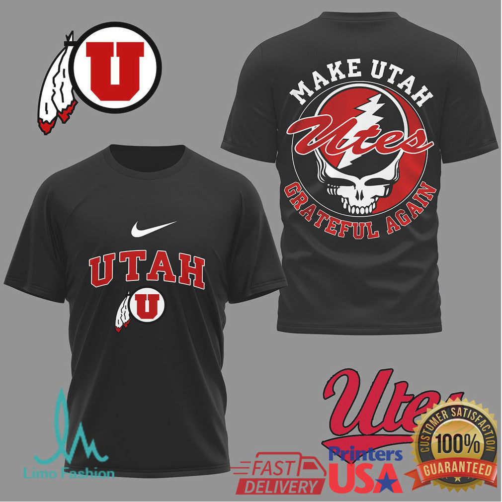 Utah Utes Grateful Dead Steal Your Face College Fan T Shirt - Limotees LLC