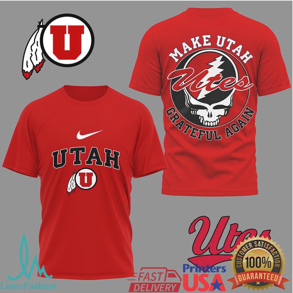 Utah Utes Grateful Dead Steal Your Face College Fan T Shirt - Limotees LLC