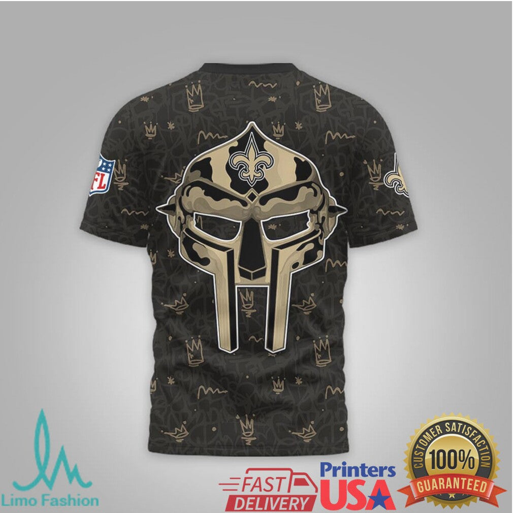 New Orleans Saints Official NFL x MF DOOM 3D Shirt - Limotees LLC