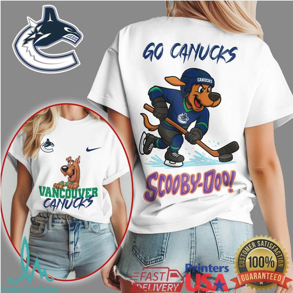 Vancouver Canucks Scooby Doo Hockey Fan Go Canucks T Shirt - Limotees LLC