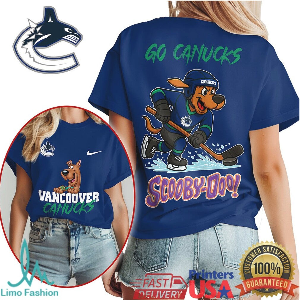 Vancouver Canucks Scooby Doo Hockey Fan Go Canucks T Shirt - Limotees LLC