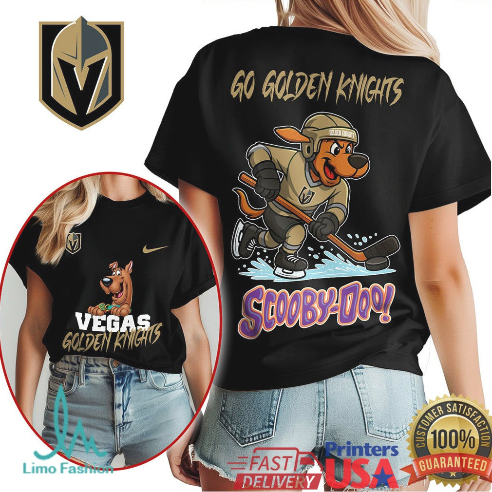 Vegas Golden Knights Scooby Doo Hockey Fan Go Golden Knights T Shirt - Limotees LLC