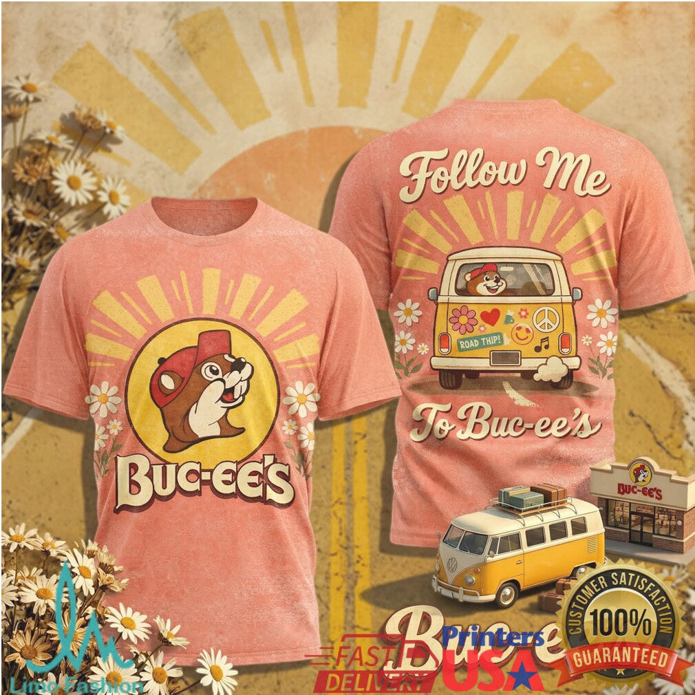 Vintage Buc ee's “Follow Me To Buc ee's” Retro Van Road Trip T Shirt - Limotees LLC