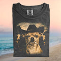 Vintage Cowboy Chihuahua Dog Smoking Cigarette Western T Shirt - Limotees LLC
