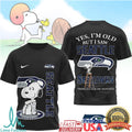 Vintage Snoopy Seattle Seahawks Football Fan T Shirt Yes I'm Old But I Saw Tribute - Limotees LLC